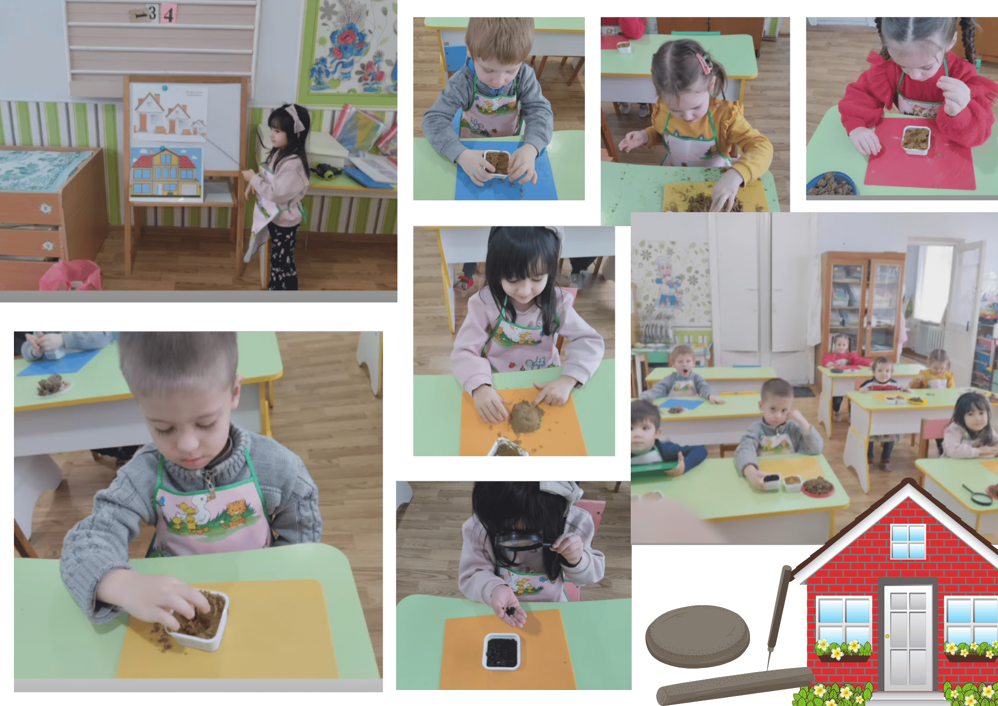 Заняття з розділу програми природний світ: дитина у світі природи з дітьми середньої логопедичної групи на тему: “Матеріали для будинку”.